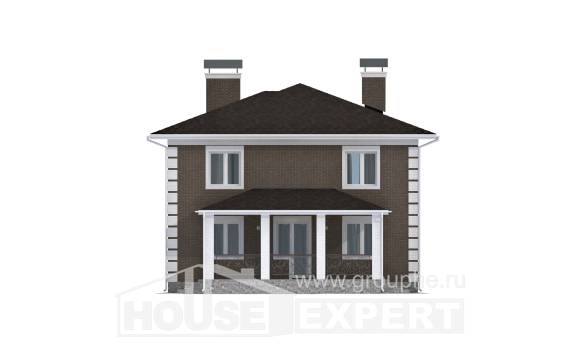 185-002-П Проект двухэтажного дома, компактный дом из бризолита Глазов, House Expert
