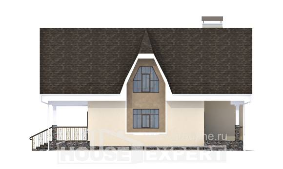 125-001-Л Проект двухэтажного дома с мансардным этажом, недорогой коттедж из арболита Воткинск, House Expert