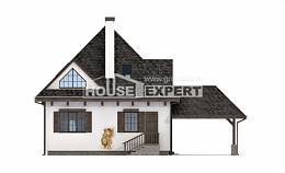 110-002-Л Проект двухэтажного дома с мансардным этажом, гараж, экономичный дом из твинблока Ижевск, House Expert