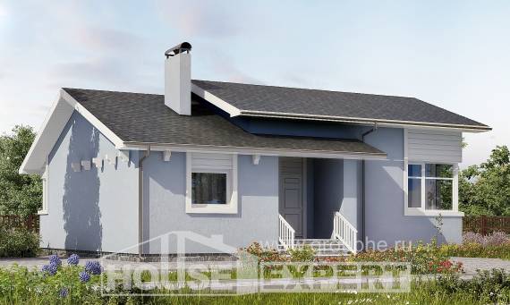 110-003-Л Проект одноэтажного дома, бюджетный домик из теплоблока Глазов, House Expert