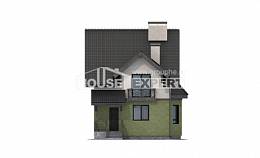 120-003-П Проект двухэтажного дома мансардой, бюджетный коттедж из блока Воткинск, House Expert