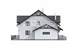 290-003-П Проект двухэтажного дома мансардой, красивый загородный дом из пеноблока Ижевск, House Expert