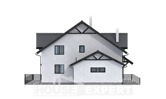290-003-П Проект двухэтажного дома мансардой, красивый загородный дом из пеноблока Ижевск, House Expert