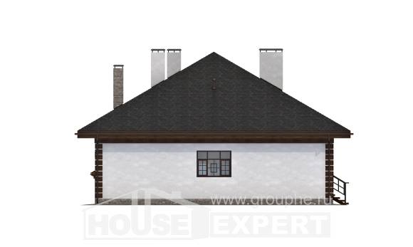 135-003-П Проект одноэтажного дома, красивый коттедж из пеноблока Воткинск, House Expert