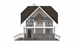 125-001-Л Проект двухэтажного дома с мансардным этажом, недорогой загородный дом из арболита Сарапул, House Expert
