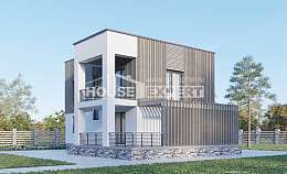 150-017-П Проект двухэтажного дома, недорогой домик из бризолита, Глазов