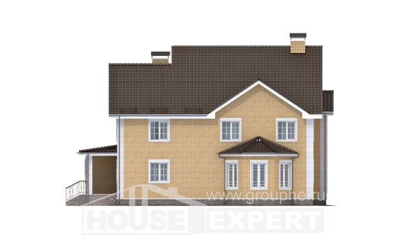 320-003-Л Проект двухэтажного дома, уютный коттедж из твинблока Ижевск, House Expert