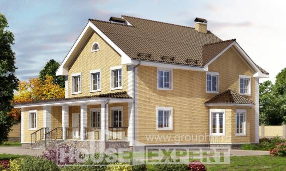320-003-Л Проект двухэтажного дома, классический домик из газобетона Можга, House Expert