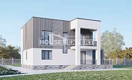 150-017-П Проект двухэтажного дома, красивый дом из пеноблока Можга, House Expert