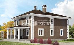 185-002-П Проект двухэтажного дома, уютный домик из пеноблока Сарапул, House Expert