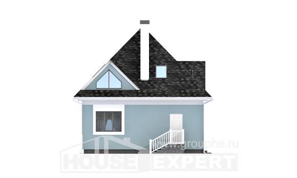 110-001-Л Проект двухэтажного дома с мансардой, современный домик из поризованных блоков Сарапул, House Expert