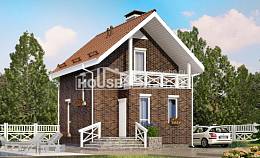 045-001-Л Проект двухэтажного дома мансардный этаж, дешевый коттедж из теплоблока Сарапул, House Expert