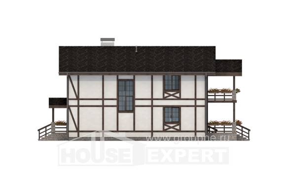 250-002-Л Проект двухэтажного дома мансардой и гаражом, простой дом из кирпича Глазов, House Expert
