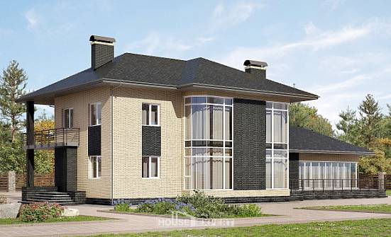305-003-Л Проект двухэтажного дома, современный домик из газосиликатных блоков Можга | Проекты домов от House Expert