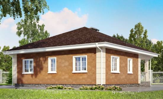 100-001-Л Проект одноэтажного дома, компактный домик из поризованных блоков, Воткинск