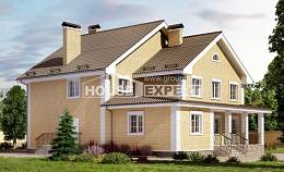 320-003-Л Проект двухэтажного дома, большой домик из пеноблока, Ижевск