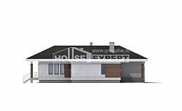 165-001-П Проект одноэтажного дома, гараж, современный загородный дом из теплоблока Можга, House Expert