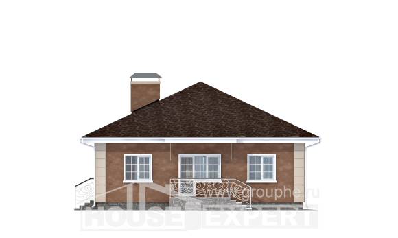 100-001-Л Проект одноэтажного дома, недорогой домик из поризованных блоков Ижевск, House Expert