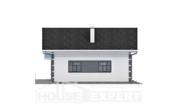 180-001-П Проект двухэтажного дома с мансардным этажом, гараж, компактный домик из блока, Ижевск