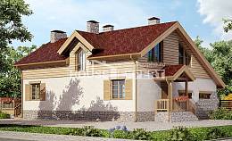 165-002-П Проект двухэтажного дома мансардой, гараж, экономичный домик из керамзитобетонных блоков Можга, House Expert