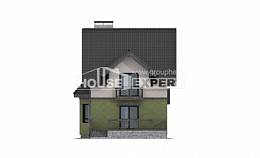 120-003-П Проект двухэтажного дома мансардой, бюджетный коттедж из теплоблока Можга, House Expert