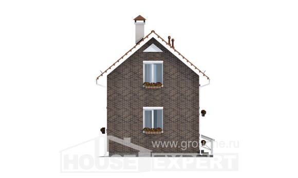 045-001-Л Проект двухэтажного дома с мансардой, махонький домик из керамзитобетонных блоков Ижевск, House Expert