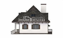 110-002-Л Проект двухэтажного дома мансардный этаж, гараж, бюджетный коттедж из твинблока Ижевск, House Expert