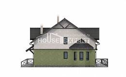 120-003-П Проект двухэтажного дома с мансардным этажом, недорогой домик из газосиликатных блоков Можга, House Expert