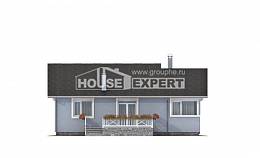 110-003-Л Проект одноэтажного дома, недорогой коттедж из твинблока Глазов, House Expert