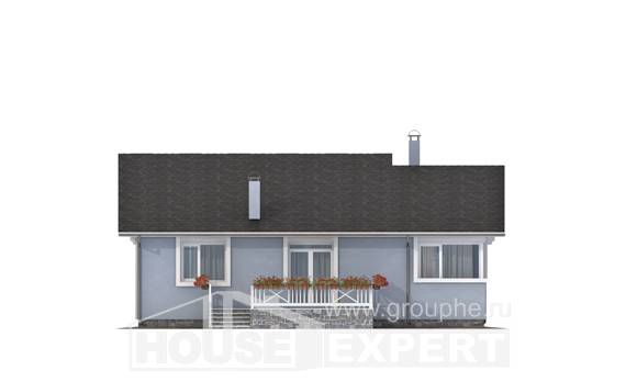 110-003-Л Проект одноэтажного дома, доступный дом из пеноблока, Глазов