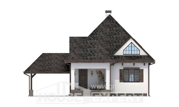 110-002-Л Проект двухэтажного дома с мансардой, гараж, небольшой дом из пеноблока Воткинск, House Expert