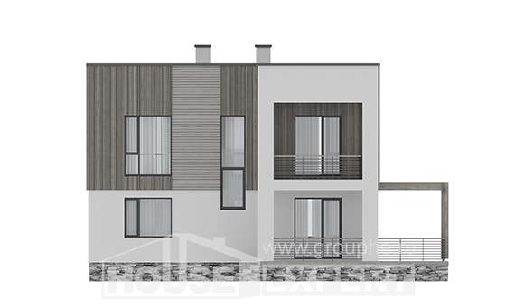 150-017-П Проект двухэтажного дома, бюджетный коттедж из газобетона Глазов, House Expert