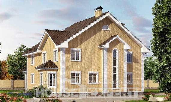 320-003-Л Проект двухэтажного дома, красивый загородный дом из арболита, Ижевск