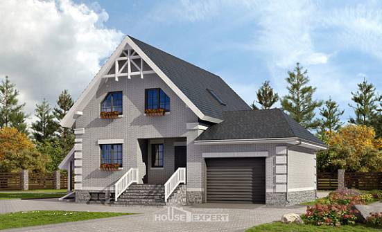 200-009-П Проект трехэтажного дома с мансардой и гаражом, красивый домик из газосиликатных блоков, Глазов