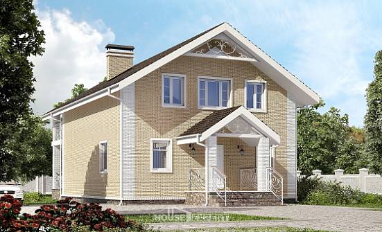 150-007-Л Проект двухэтажного дома мансардой, недорогой домик из теплоблока, Сарапул