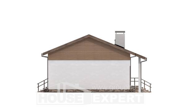 080-004-Л Проект одноэтажного дома, маленький дом из теплоблока Сарапул, House Expert