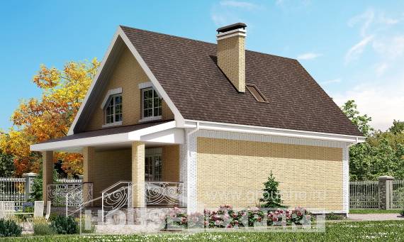 130-004-П Проект двухэтажного дома с мансардой, экономичный дом из керамзитобетонных блоков Сарапул, House Expert