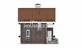 045-001-Л Проект двухэтажного дома мансардный этаж, дешевый коттедж из теплоблока Ижевск, House Expert