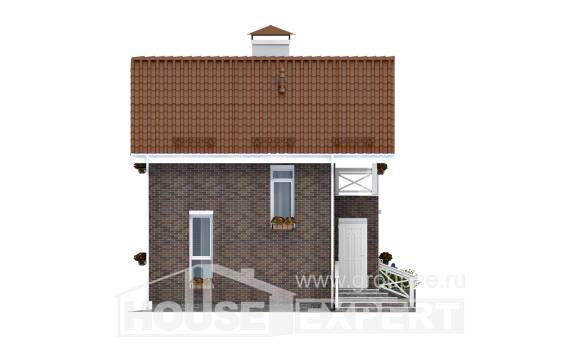 045-001-Л Проект двухэтажного дома мансардный этаж, дешевый коттедж из теплоблока Ижевск, House Expert