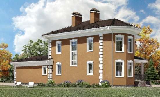 150-006-П Проект двухэтажного дома и гаражом, классический домик из поризованных блоков, Глазов
