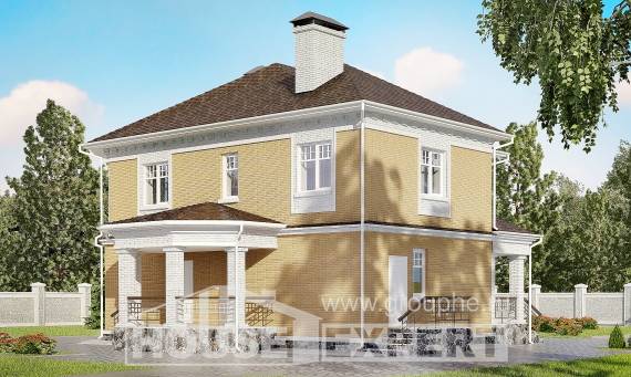 160-001-Л Проект двухэтажного дома, недорогой загородный дом из твинблока Воткинск, House Expert